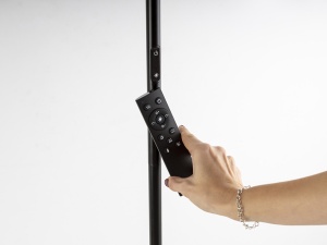 LAMPADAR VOLTA, CU TELECOMANDA 172 CM, NEGRU/OPAL, DIN METAL SI ACRIL, STIL MODERN - Img 4