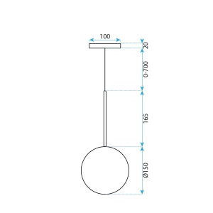 Lămpi de tavan sticlă 15cm APP1682-1CP - Img 3