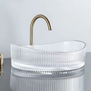 LAVOAR CU STRIATII HARPER TRANSPARENT, STICLA SECURIZATA, CALITATE SUPERIOARA, REA - Img 4