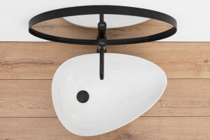 LAVOAR REA GRETA, ALB, 56 CM, DIN CERAMICA, CALITATE SUPERIOARA - Img 2