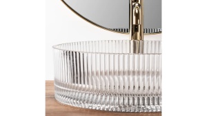 LAVOAR REA INGRID, 36 CM, TRANSPARENT, DIN STICLA, CALITATE SUPERIOARA - Img 4