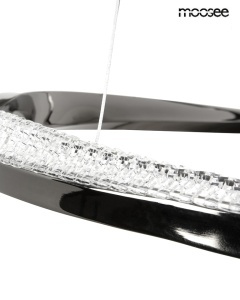 LUSTRA ANILLO 2, CROM/NEGRU, CONFECTIONATA DIN METAL, ACRIL SI ALUMINIU, STIL MODERN - Img 4