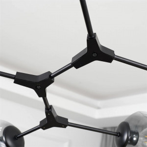 LUSTRA BLACK GLASS APP505-7C, 130 cm, DIN OTEL DE INALTA CALITATE SI STICLA, STIL MODERN, TU - Img 4