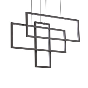 LUSTRA FRAME SP RETTANGOLO, NEGRU MAT, DIN METAL, STIL MODERN