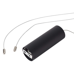 LUSTRA GEMINI SP D081, 81CM, NEGRU, DIN METAL SI POLICARBONAT, STIL MODERN - Img 3