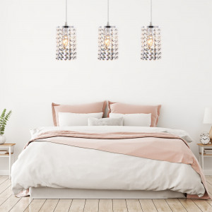 LUSTRA GLAMOR CRYSTAL APP732-3CPR, 27x103 cm, ARGINTIU, DIN METAL DE INALTA CALITATE SI CRISTALE, STIL MODERN, TU - Img 6