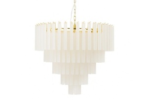 LUSTRA GORDON 80, AURIE, CONFECTIONATA DIN METAL SI STICLA, STIL MODERN - Img 2