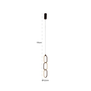 LUSTRA LACEY BRONZ, HL-0172, CONFECTIONATA DIN ALUMINIU, STIL MODERN - Img 3
