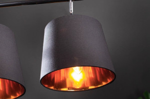 LUSTRA, LEVELS 100CM, NEGRU/AURIU, DESIGN MODERN - Img 5