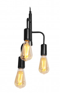 LUSTRA LH2042, LOFT STYLE, 19x32/70 cm, NEGRU, DIN OTEL SI METAL DE INALTA CALITATE, STIL MODERN, TU - Img 3
