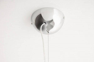 LUSTRA MODERNA 70CM, GLOW , COD 36319, STIL MODERN, REALIZATA DIN METAL IN ALB/AURIU - Img 5