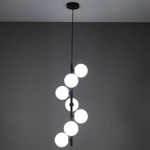 LUSTRA MODERNA, GRAPES, COD 5092, STIL MODERN, REALIZAT DIN METAL SI STICLA - Img 4