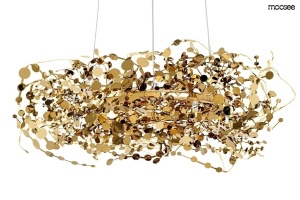 LUSTRA MONETE 80 GOLD, CONFECTIONATA DIN METAL, STIL MODERN AVANGARDIST - Img 2