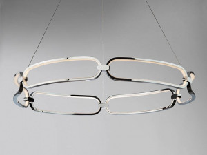 LUSTRA/PLAFONIERA SCHULLER, COLETTE, CU TELECOMANDA, 80CM, CROM/OPAL, DIN ALUMINIU SI SILICON, STIL MODERN - Img 4