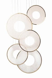 LUSTRA STARDUST, AURIE, CONFECTIONATA DIN METAL, STIL MODERN - Img 2