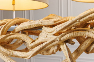 LUSTRA SUSPENDATA 165CM, VIGGINE, DIN LEMN RECICLAT, DESIGN RUSTIC - Img 4
