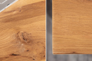MASA DE BAR, CASTEL 120CM, DIN METAL SI BLAT DIN LEMN DE STEJAR, COD 39722 - Img 4