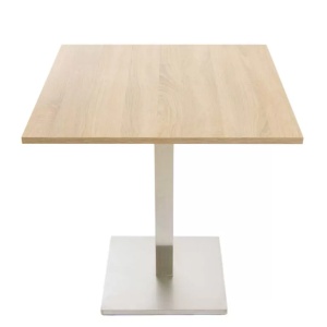 Masă de cafenea patrata 68x68cm, culoare sonoma, metal si furnir laminat - Img 3