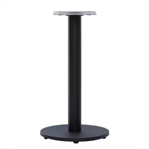Masă de cafenea rotunda 68cm, culoare stejar lancelot, metal si furnir laminat - Img 3