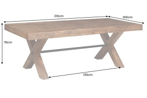 MASA DE DINING, NICE 210CM, LEMN DE PIN SI MDF, ASPECT NATUR, ARTIM GROUP SELECTION - Img 3