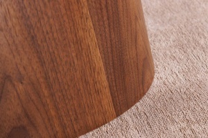 Masă de dining UNIQUE, extensibilă de la 160 la 200 cm, aspect lemn de nuc, blat ceramic cu aspect de piatră naturală - Img 8
