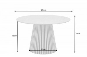 MASA DE SUFRAGERIE ROTUNDA, 120CM, STEJAR INCHIS, MDF SI FURNIR, ARTIM GROUP SELECTION - Img 3