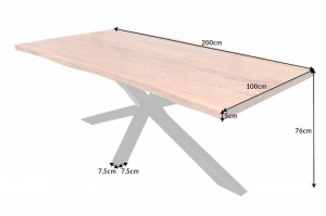 MASA DE SUFRAGERIE, WILD 200CM, DIN LEMN DE SALCAM, DESIGN INDUSTRIAL, COD 42304 - Img 5