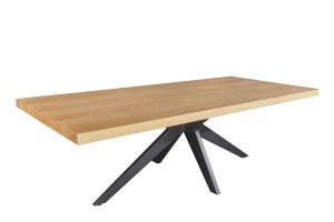 MASA DE SUFRAGERIE, ZEUS 240CM, FURNIR LEMN DE STEJAR SI METAL, ASPECT NATUR, ARTIM GROUP SELECTION - Img 2