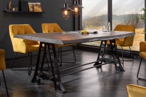 MASA DINING 220CM MAMMUT 39756 DIN LEMN MASIV DE SALCAM STIL INDUSTRIAL