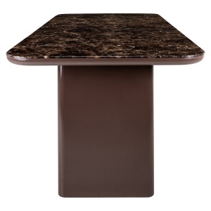 MASA DINING ALMUNDI, 230cm, LEMN, MDF SI CERAMICA, MARO, ASPECT DE MARMURA INFOLIAT, STIL MODERN - Img 5