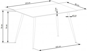 MASA DINING ARTTI NEGRU/NUC MIERE DESIGN VINTAGE HALMAR - Img 3