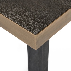 MASA DINING BLOOMVILLE, 230 CM, MARO/NEGRU, DIN STEJAR, PIELE ECO SI METAL, RICHMOND INTERIORS - Img 4