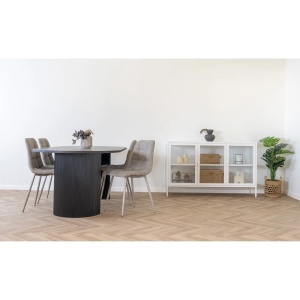 MASA DINING BOAVISTA 100x210x75 cm, REALIZATA DIN MDF, CULOARE MARO INCHIS, HOUSE NORDIC - Img 7