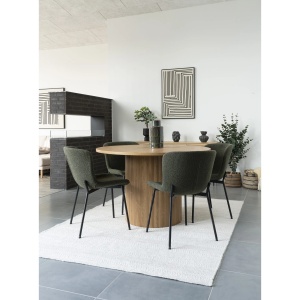 MASA DINING BOAVISTA ø120x75 cm, REALIZATA DIN MDF, CULOARE NATUR, HOUSE NORDIC - Img 4