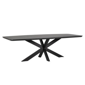 MASA DINING BONVOY, 235 CM, NEAGRA, DIN FURNIR DE STEJAR SI METAL, RICHMOND INTERIORS