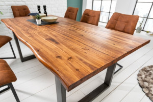 MASA DINING DIN LEMN MASIV 180CM, GENESIS COD 36760, DESIGN INDUSTRIAL - Img 1