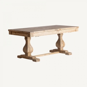 MASA DINING EXTENSIBILA BERCA, MARO, REF. 28768, PRELUCRATA MANUAL, CONFECTIONATA DIN LEMN DE ULM RECICLAT, STIL RUSTIC - Img 2