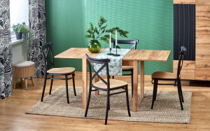 MASA DINING EXTENSIBILA GRACJAN, STEJAR CRAFT, 80/160 CM, BLAT DIN PAL SI PICIOARE DIN MDF, STIL CLASIC