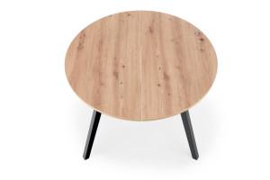 MASA DINING EXTENSIBILA RUBEN, STEJAR/NEGRU, 102/142 CM, BLAT DIN PAL SI PICIOARE DIN LEMN MASIV , STIL VINTAGE - Img 7