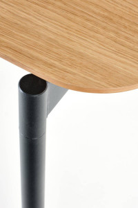 MASA DINING EXTENSIBILA SMART, STEJAR NATURAL/NEGRU, 170/250 CM, BLAT DIN MDF SI PICIOARE DIN METAL, STIL CLASIC - Img 6