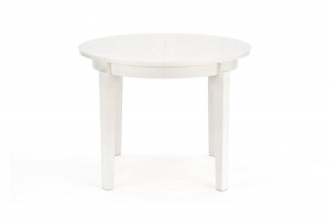 MASA DINING EXTENSIBILA SORBUS, ALBA, 100/200 CM, BLAT DIN MDF SI PICIOARE DIN LEMN MASIV, STIL CLASIC - Img 4
