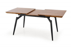 MASA DINING EXTENSIBILA STIL CAMBELL, STEJAR NATURAL/NEGRU, 140/180 CM, BLAT DIN MDF SI PICIOARE DIN METAL, STIL VINTAGE - Img 8