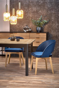MASA DINING EXTENSIBILA STIL FLORIAN, STEJAR ARTISAN/NEGRU, 160/228 CM, DIN MDF SI FURNIR, STIL CLASIC - Img 4