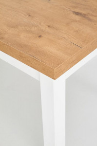 MASA DINING EXTENSIBILA STIL TIAGO, STEJAR LANCELOT/ALB, 140/220 CM, BLAT DIN PAL SI PICIOARE DIN LEMN MASIV, STIL CLASIC - Img 3