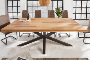 MASA DINING, GALAXY, 200CM, DIN LEMN MASIV PIN NATURAL, COD 40657, STIL INDUSTRIAL - Img 7