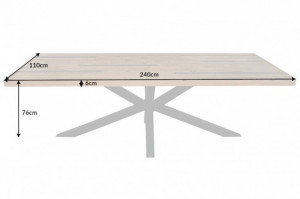 MASA DINING, GALAXY, 240CM, DIN LEMN MASIV PIN NATURAL, COD 40658, STIL INDUSTRIAL - Img 4