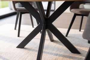 MASA DINING INFINITY HOME 120CM, 3 LOCURI, REALIZATA DIN METAL SI LEMN DE MANGO , CULOARE NATUR, INVICTA INTERIOR - Img 8