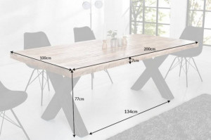 MASA DINING, IRON CRAFT 200CM, LEMN MASIV DE MANGO SI METAL, ARTIM GROUP SELECTION - Img 8