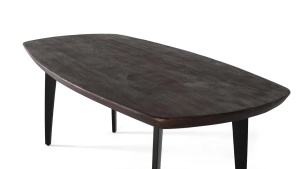 MASA DINING NERIA 200CM, REALIZATA DIN LEMN DE MANGO, CULOARE NUC/NEGRU, GINER Y COLOMER - Img 3