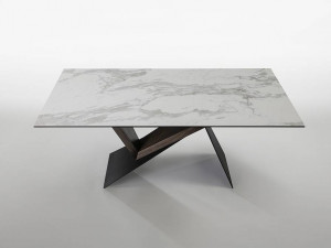 MASA DINING, NOA 180CM, 742350, METAL, LEMN DE NUC SI PORTELAN SI STICLA, DESIGN MODERN - Img 6